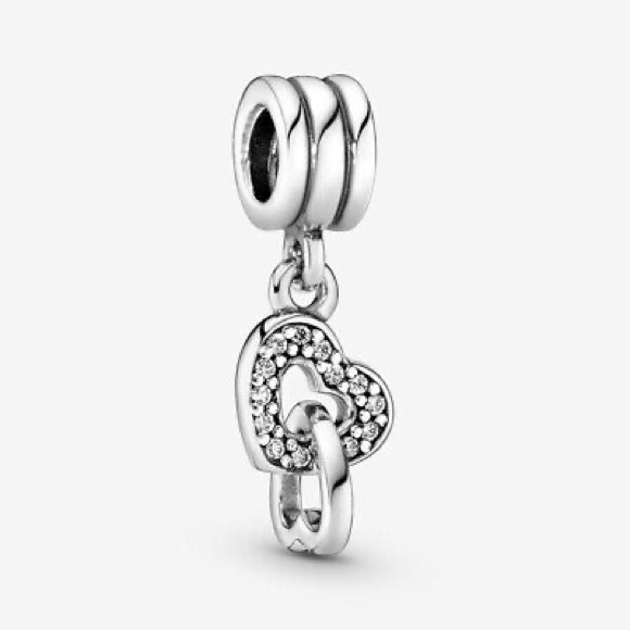Pandora Interlocking Hearts Dangle Charm - Picture 1 of 5